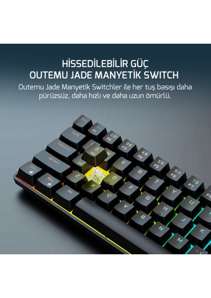 Nexa HE60 1k Rgb Hall-Effect Manyetik Switch Kablolu Gaming Klavye fırsatları