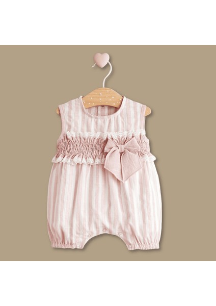 Isme Özel Nakışlı Pudra Krem Nostalji Bebek Elbise 6-9 Ay indirimleri