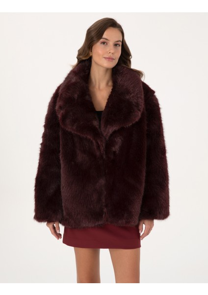 Kadın Bordo Comfort Fit Mont 50314250-VR014