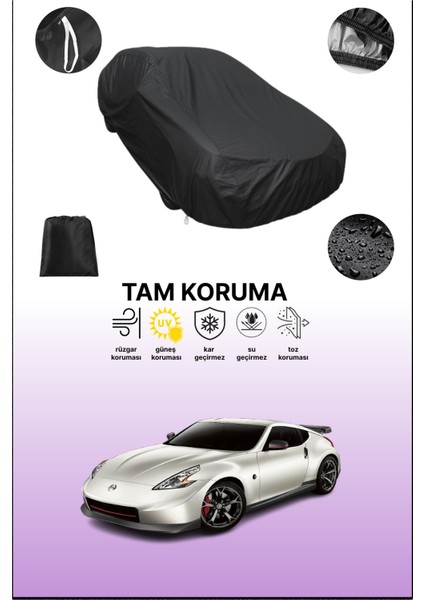 Siyah Nissan 370Z Nismo 2013 - 2014 Uyumlu Araba Brandası, Koruyucu Örtü, Oto Branda