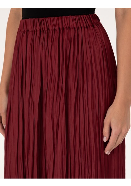 Kadın Vişne A Kesim Dokuma Etek 50315695-VR223 indirimleri