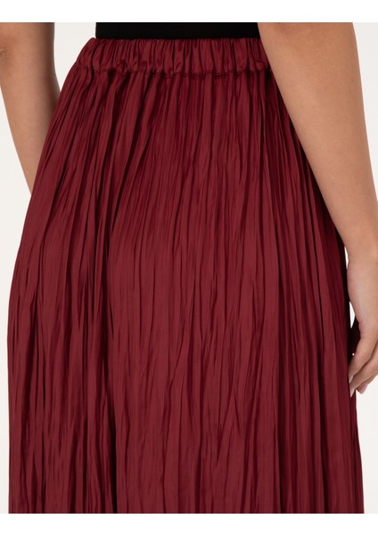 Kadın Vişne A Kesim Dokuma Etek 50315695-VR223