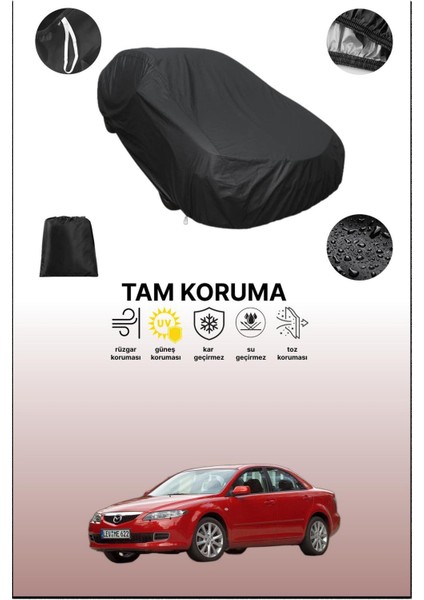 Siyah Mazda 6 1 Sedan Uyumlu Araba Brandası, Koruyucu Örtü, Oto Branda
