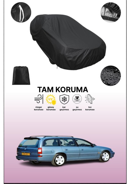 Siyah Vauxhall Omega Estate B Uyumlu Araba Brandası, Koruyucu Örtü, Oto Branda