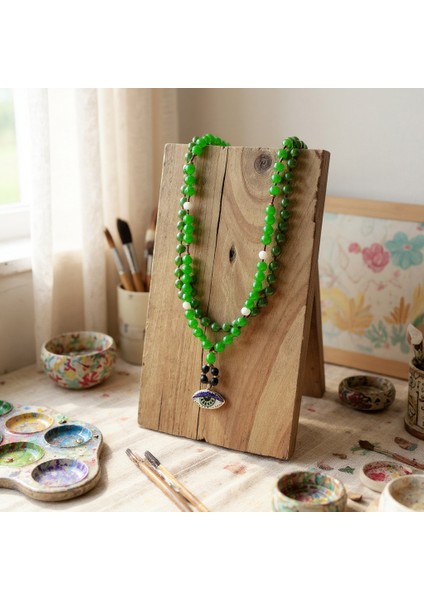 Gözüm Sende Serisi Yeşil Ceyt Kolye