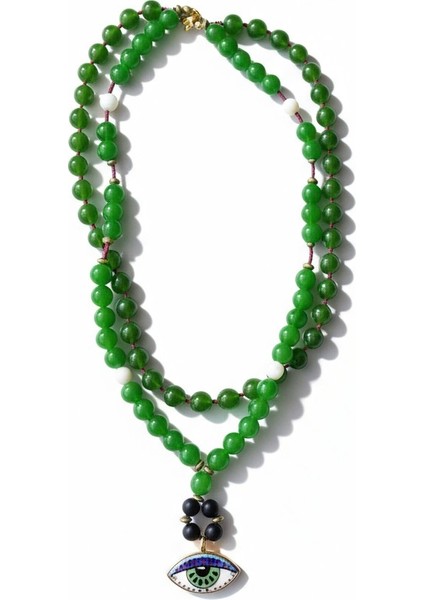 Gözüm Sende Serisi Yeşil Ceyt Kolye fiyatları