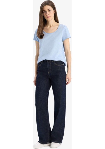 Regular Fit Yuvarlak Yaka Basic Düz Kısa Kollu Tişört K1508AZ25SM