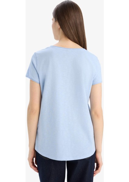 Regular Fit Yuvarlak Yaka Basic Düz Kısa Kollu Tişört K1508AZ25SM