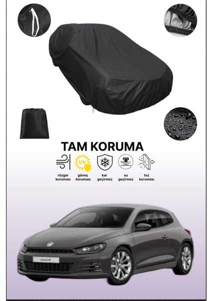 Siyah Volkswagen Scirocco 1 Uyumlu Araba Brandası, Koruyucu Örtü, Oto Branda