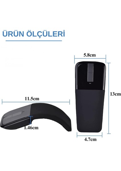 Arc Touch Katlanabilir Mouse-Dokunmatik Kaydırma, Kavisli Esnek Tasarım-Bluetrack Yüksek Hassasiyet, Taşınabilir Şık Mouse indirimleri