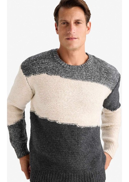 Standart Fit Bisiklet Yaka Triko Kazak