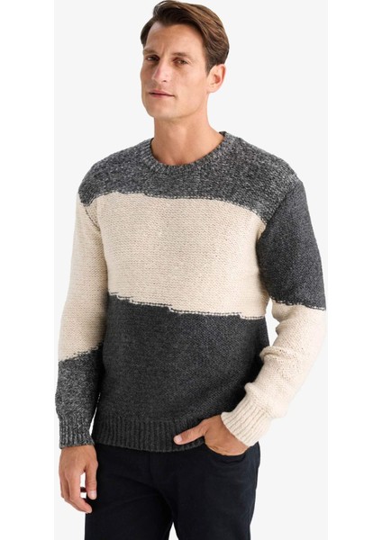 Standart Fit Bisiklet Yaka Triko Kazak