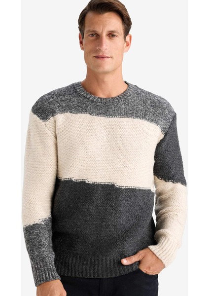 Standart Fit Bisiklet Yaka Triko Kazak