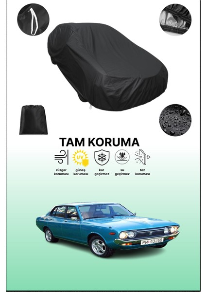 Siyah Nissan Datsun 140 J Uyumlu Araba Brandası, Koruyucu Örtü, Oto Branda