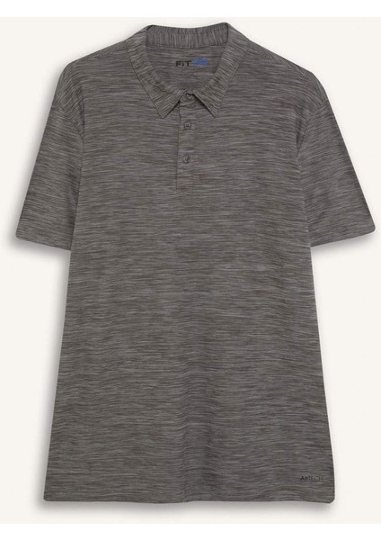 Esnek Kumaş Standart Fit Polo Yaka Sporcu Kısa Kollu Tişört D9241AX25SP