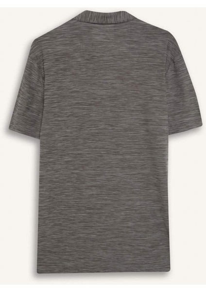 Esnek Kumaş Standart Fit Polo Yaka Sporcu Kısa Kollu Tişört D9241AX25SP