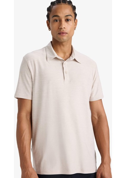 Esnek Kumaş Standart Fit Polo Yaka Sporcu Kısa Kollu Tişört D9241AX25SP
