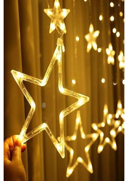 3 Metre Fişli 10’lu Yıldız LED Işık Zinciri – Dekoratif Sıcak Işık Aydınlatma, Ev, Salon, Balkon, Perde ve Parti Süslemeleri Için Yılbaşı ve Doğum Günü Dekor Işığı modelleri