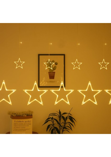 3 Metre Fişli 10’lu Yıldız LED Işık Zinciri – Dekoratif Sıcak Işık Aydınlatma, Ev, Salon, Balkon, Perde ve Parti Süslemeleri Için Yılbaşı ve Doğum Günü Dekor Işığı indirimleri