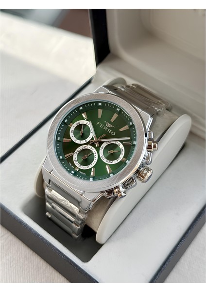 Ferro Gümüş Renk Çelik Kordon Erkek Kol Saati Fonksiyonlar Aktif 3 Atm Su Geçirmez TH-FM40123A-A6 indirimleri