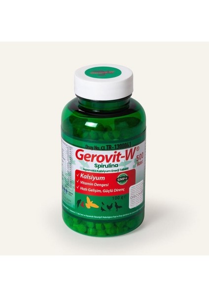 Gerovit-W Ispanaklı Kalsiyum Enerji ve Yavru Gelişim Tableti 500 Adet