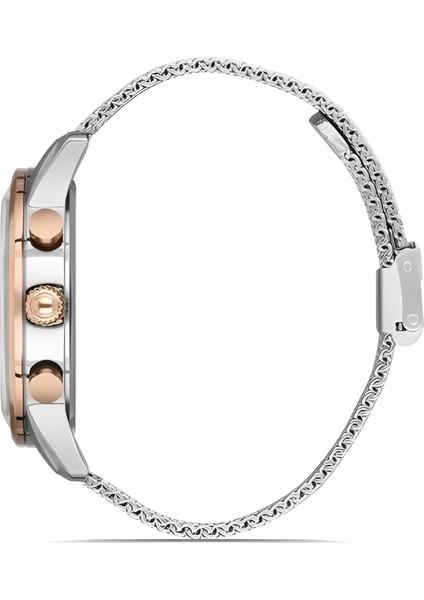 Ferro Gümüş Renk Hasır Kordon Erkek Kol Saati Fonksiyonları Aktif 3 Atm Su Geçirmez TH-FM11039C-E3 modelleri