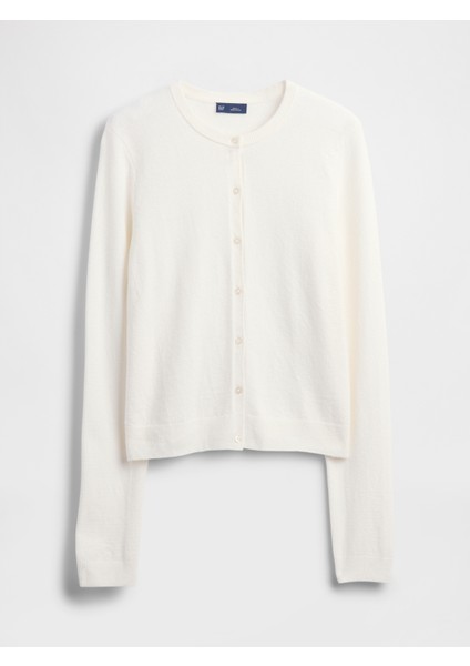 Kadın Kırık Beyaz Cashsoft Crop Hırka fiyatları