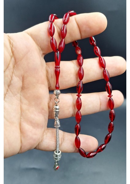 Alpaka Püskül Kehribar Tespih (Ahşap Kutulu) fiyatları