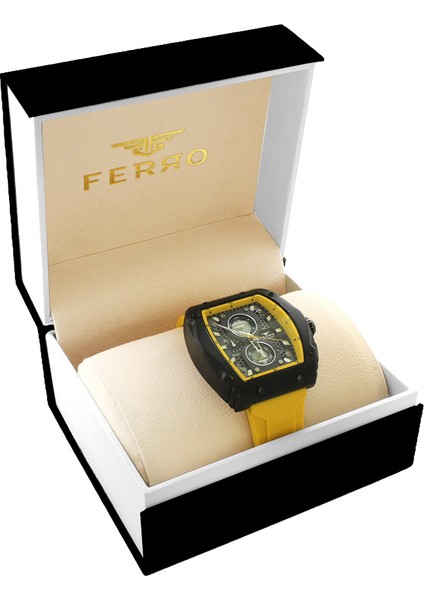 Ferro Sarı Renk Silikon Kordunlu Erkek Kol Saati TH-FM31351DWT-ZN fiyatları