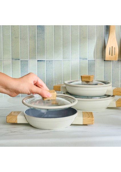 x Refika Swiss Crystal Creamy Wood 6 Parça Sahan Seti fiyatları