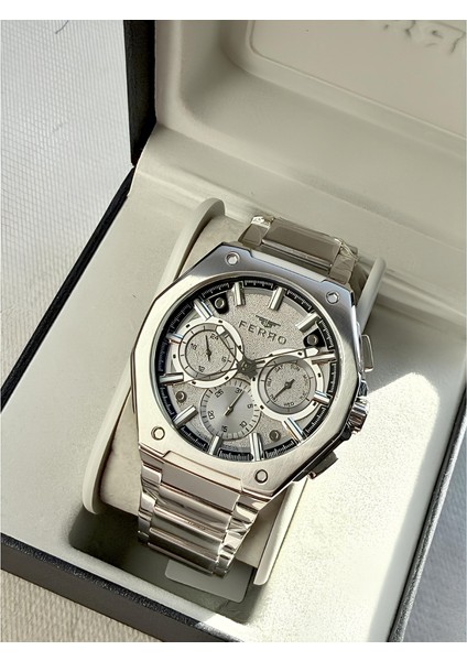 Ferro Gümüş Renk Çelik Kordon Erkek Kol Saati Fonksiyonlar Aktif 3 Atm Su Geçirmez TH-FM43023AWT-A4 modelleri