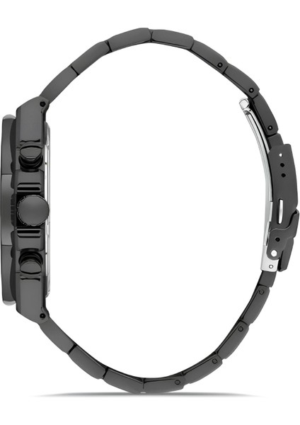 Ferro Siyah Çelik Kordon Erkek Kol Saati Fonksiyonlar Aktif 3 Atm Su Geçirmez TH-FM41110A-G modelleri