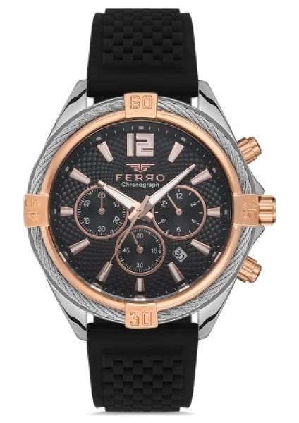 Ferro Çelik-Silikon Değiştirebilir Çift Kordunlu Erkek Kol Saati TH-FM31248DA-E2 fiyatları