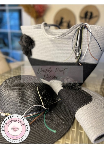 Vero 3lü Takım Plaj Çantası , El Çantası Clutch, Şapka, Totebag,çanta, Yazlık, Hediyelik, fiyatları