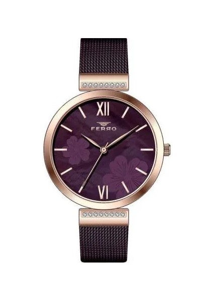 Ferro Lacivert Renk Hasır Kordonlu Kadın Kol Saati TH-F21209C-ZC