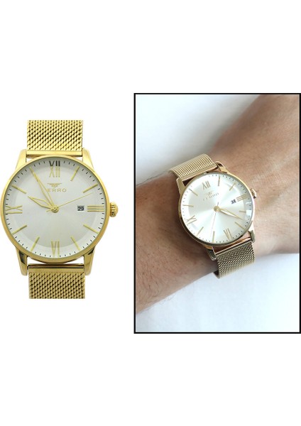Ferro Altın Renk Hasır Kordonlu Erkek Kol SAATITH-F11182C-B modelleri