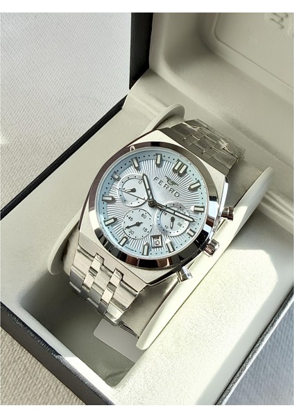 Ferro Gümüş Renk Çelik Kordon Erkek Kol Saati Fonksiyonlar Aktif 3 Atm Su Geçirmez TH-FM43022A-A15 modelleri