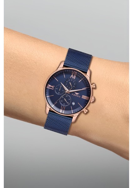 Ferro Lacivert Hasır Kordon Erkek Kol Saati Fonksiyonları Aktif 3 Atm Su Geçirmez fırsatları