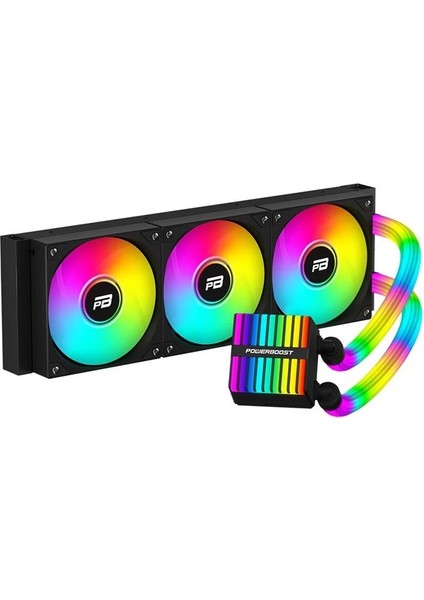 <![cdata[powerboost 360MM Legend 360B PB-LCS-YS360-B Argb AM5-1851P Sıvı Soğutuculu Işlemci Fanı]]>