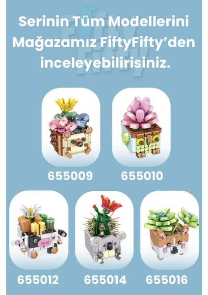 Panlos Mini Potted Plant Serisi Ayı Figürü 281 Parça Oyuncak Yapım Seti -FFP655009 fırsatları