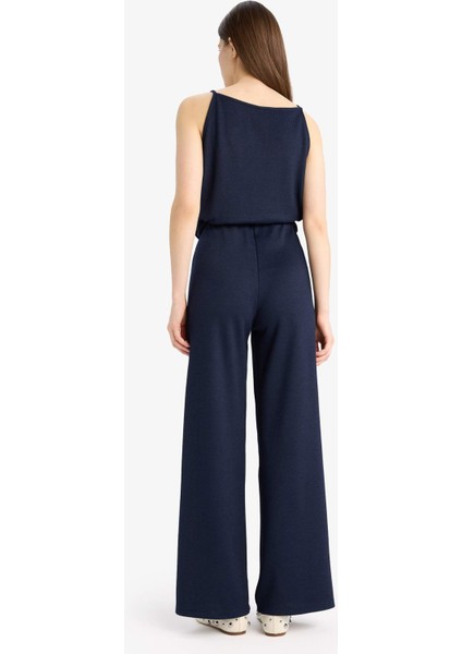 Wide Leg Basic Düz Pike Geniş Paça Pantolon E5784AX25SP