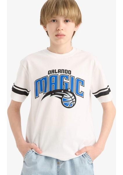 Erkek Çocuk NBA Orlando Magic Bisiklet Yaka Kısa Kollu Tişört E4840A825SM