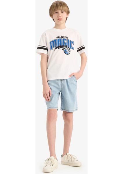 Erkek Çocuk NBA Orlando Magic Bisiklet Yaka Kısa Kollu Tişört E4840A825SM