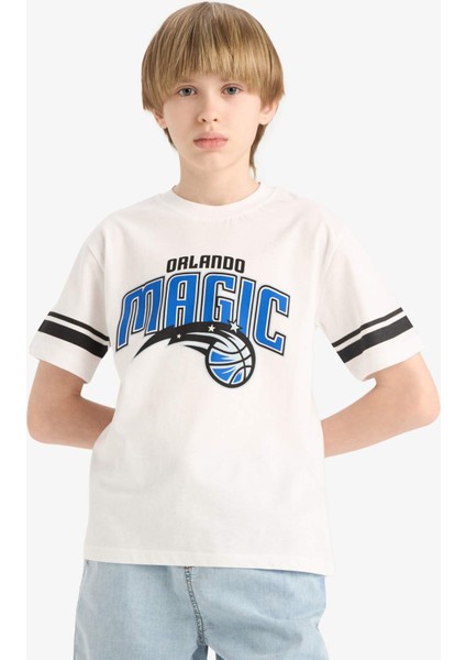 Erkek Çocuk NBA Orlando Magic Bisiklet Yaka Kısa Kollu Tişört E4840A825SM
