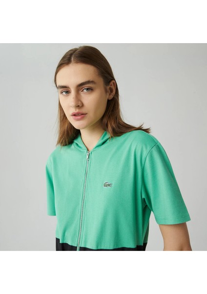 Kadın Loose Fit Truvakar Kollu Kapüşonlu Fermuarlı Siyah Elbise modelleri