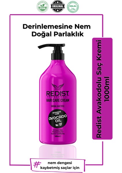 Redıst Haır Care Cream Avacado Oıl 1000ml Saç Kremi