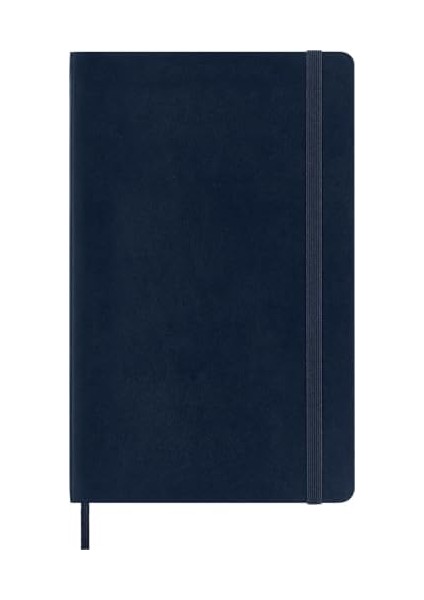 Çizgili Safir Mavi Defter L Boy Soft Kapak