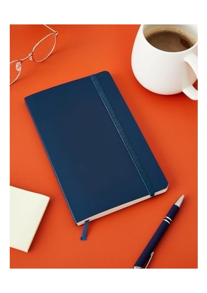 Çizgili Safir Mavi Defter L Boy Soft Kapak modelleri