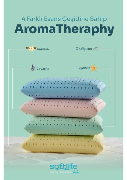 Aroma Therapy Okaliptüs Visco Yastık ve Yastık Spreyi 60x40x15cm indirimleri