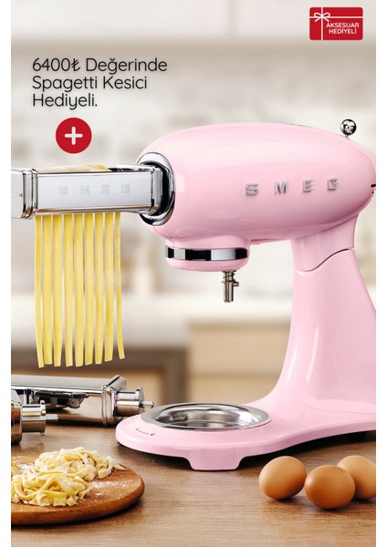 50's Style Retro 4.8lt Pink Full Body Stand Mikser SMF03PKEU